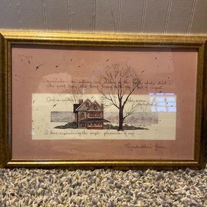 D. Morgan “Grandmother’s house” Framed Print Vintage 1989